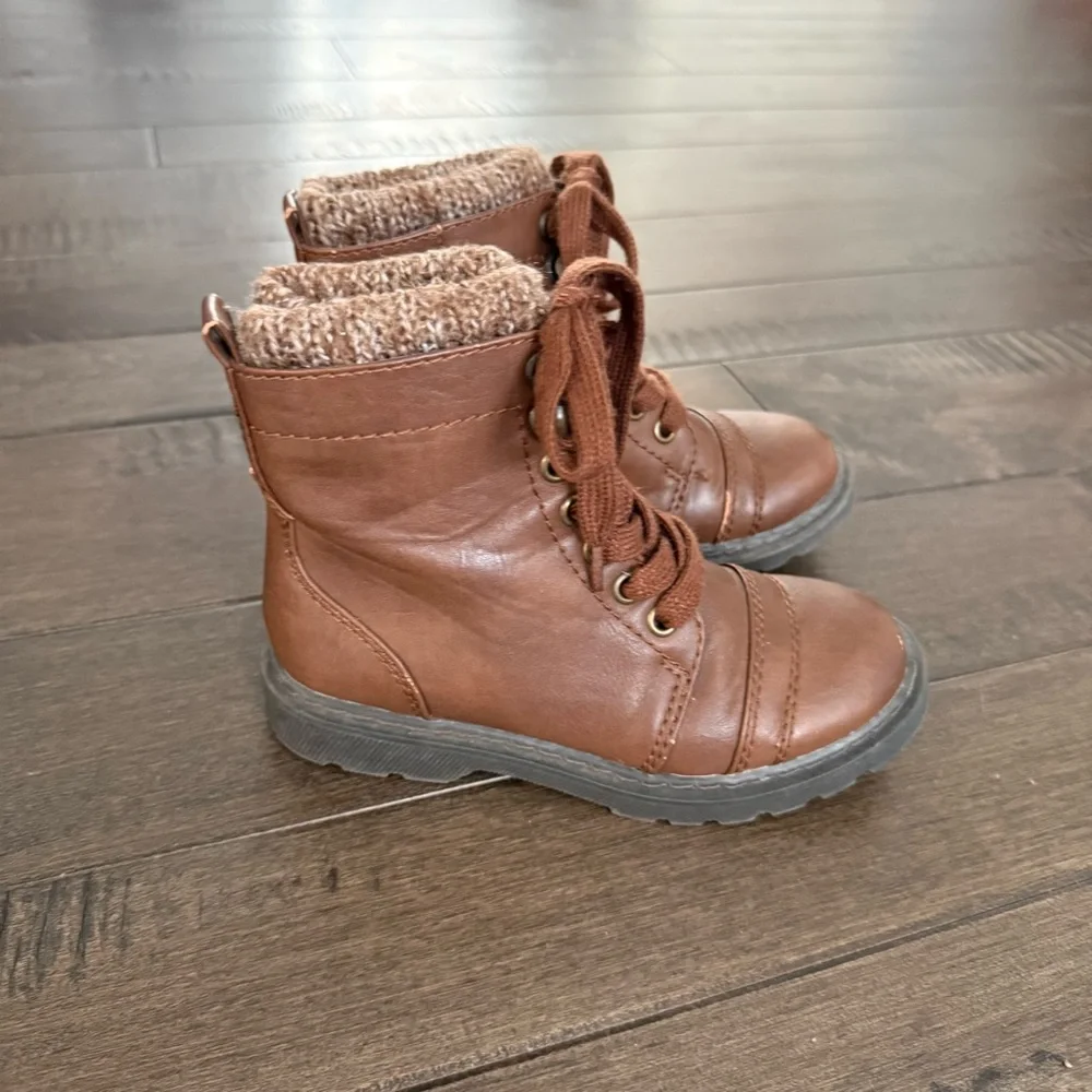 Cupcake Couture Boots Lace up Brown Hiking Winter 12 Girls Kids